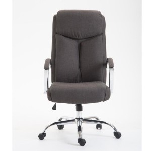 Silla de oficina BAUDY TELA, grueso acolchado, en color negro