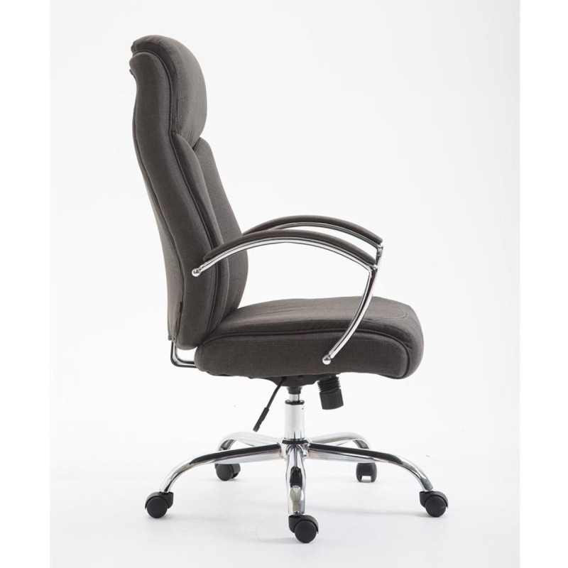 Silla de oficina BAUDY TELA, grueso acolchado, en color negro
