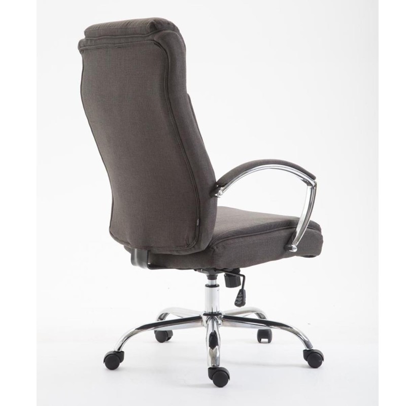 Silla de oficina BAUDY TELA, grueso acolchado, en color negro