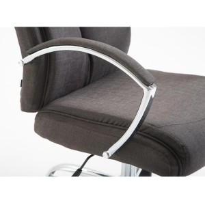 Silla de oficina BAUDY TELA, grueso acolchado, en color negro