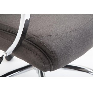 Silla de oficina BAUDY TELA, grueso acolchado, en color negro