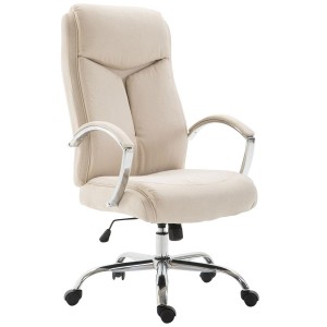 Silla de oficina BAUDY TELA, grueso acolchado, en color negro