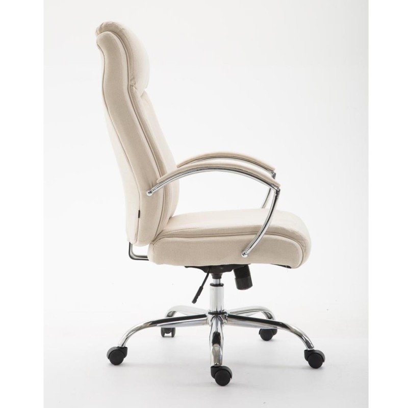 Silla de oficina BAUDY TELA, grueso acolchado, en color negro