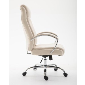 Silla de oficina BAUDY TELA, grueso acolchado, en color negro