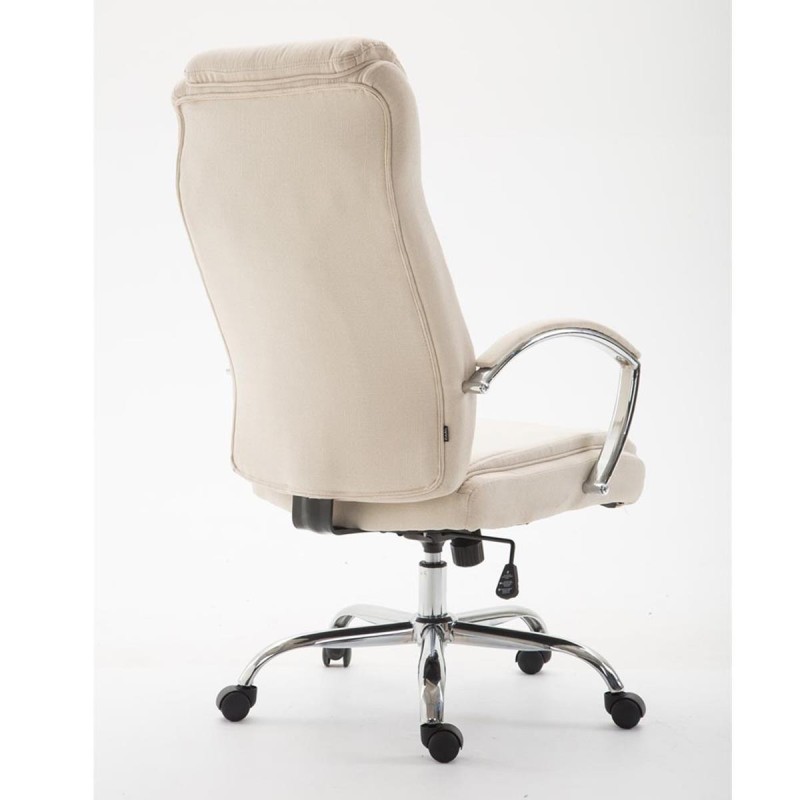 Silla de oficina BAUDY TELA, grueso acolchado, en color negro