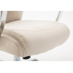 Silla de oficina BAUDY TELA, grueso acolchado, en color negro