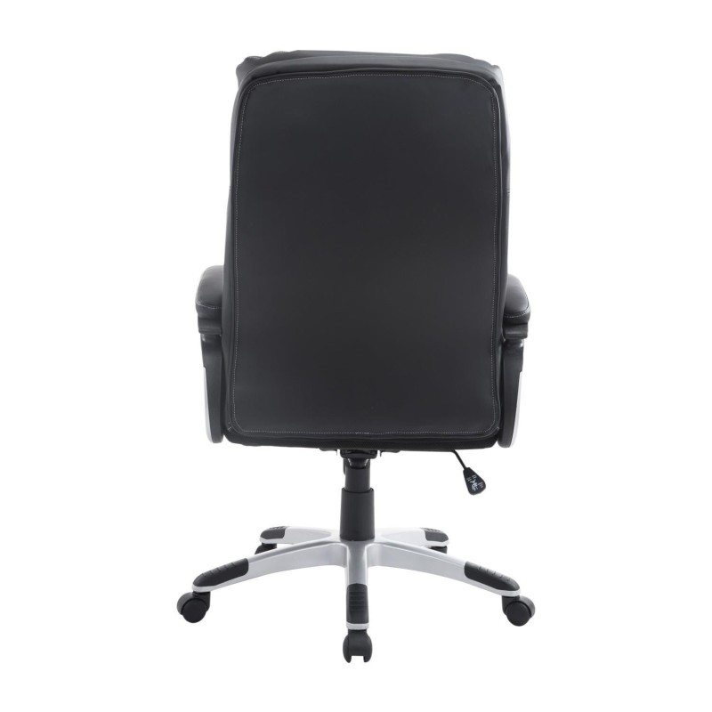Sillón de Oficina SURIMI, Doble Acolchado, en Piel color Negro