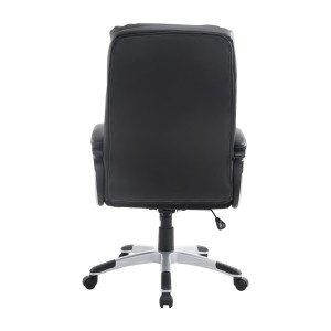 Sillón de Oficina SURIMI, Doble Acolchado, en Piel color Negro