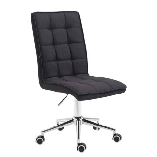Silla de Oficina BASIR TELA, Ajustable en Altura, Color Negro