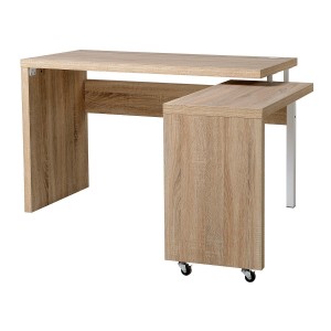 Mesa de ordenador JATEK en metal y madera color roble