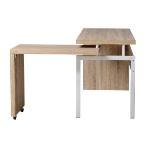 Mesa de ordenador JATEK en metal y madera color roble