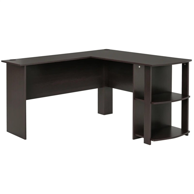 Mesa de ordenador DAVEN en madera color blanco y nogal