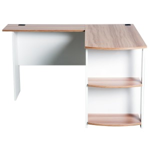 Mesa de ordenador DAVEN en madera color blanco y nogal