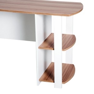 Mesa de ordenador DAVEN en madera color blanco y nogal