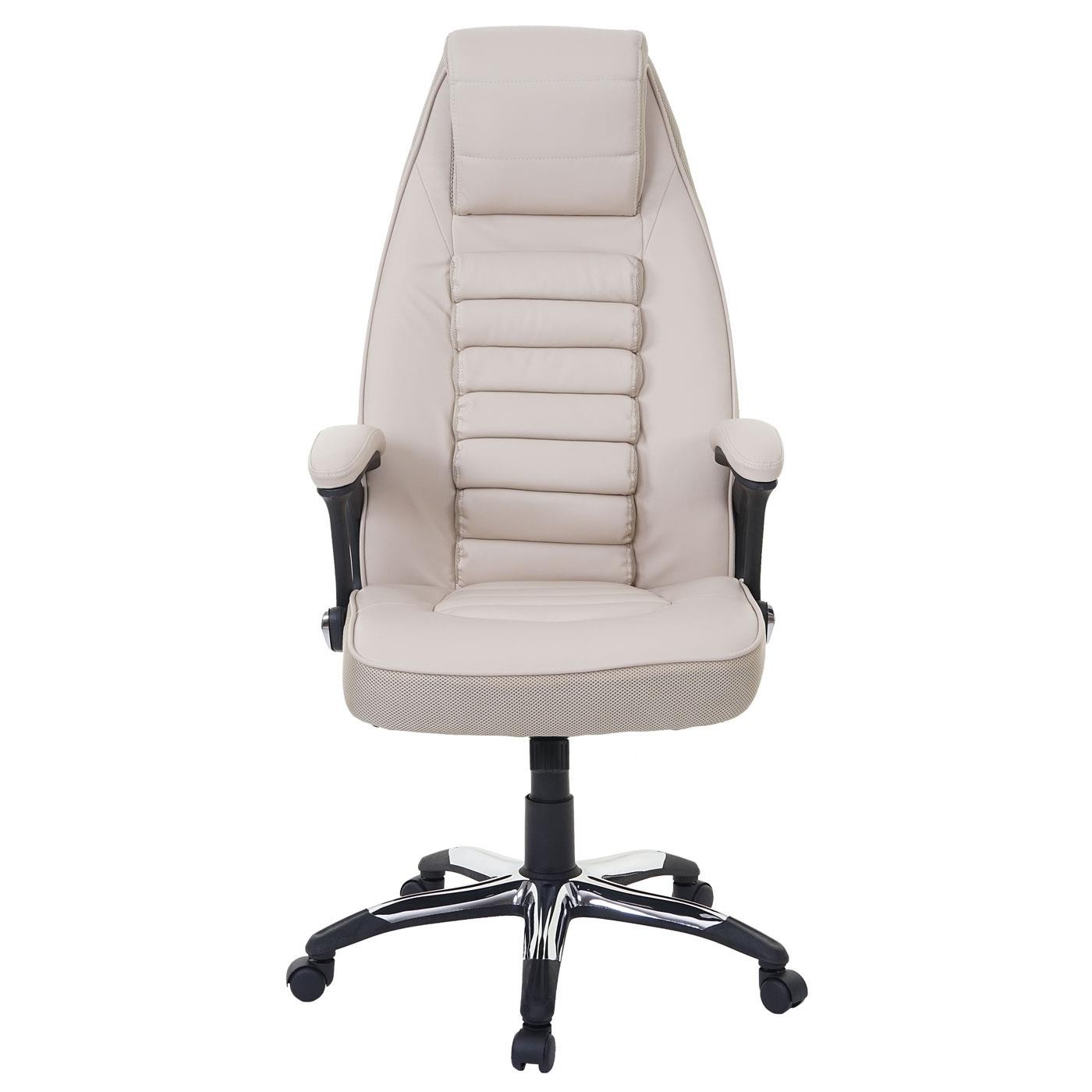 Silla de Oficina PANDA, Grueso Acolchado, Reposacabezas Integrado, Tapizada en Piel color Negro
