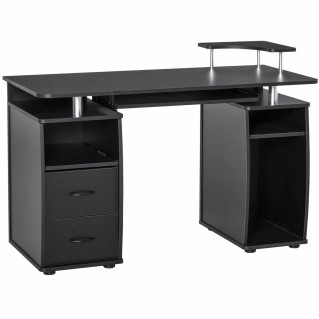 Mesa de ordenador GRISO en madera color negro 2