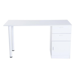 Mesa de ordenador JAMES en madera color blanco 2