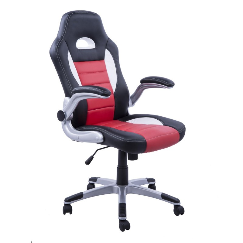 Silla de ordenador JORDAN en piel color negro
