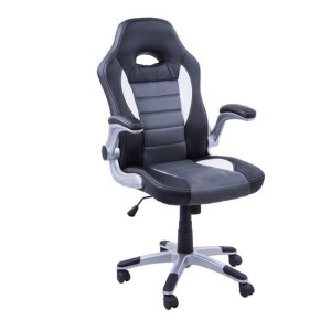 Silla de ordenador JORDAN en piel color negro