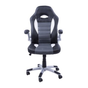 Silla de ordenador JORDAN en piel color negro