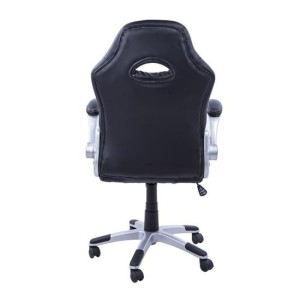 Silla de ordenador JORDAN en piel color negro