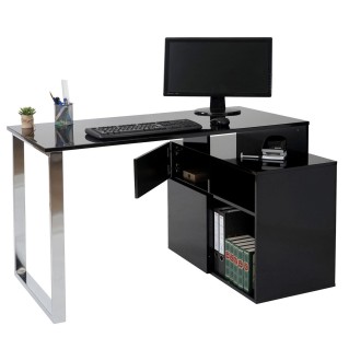 Mesa para Ordenador KATEL en Madera color Negro