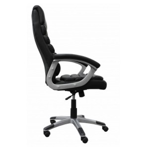 Silla de Oficina VALENCIA en Piel color Negro