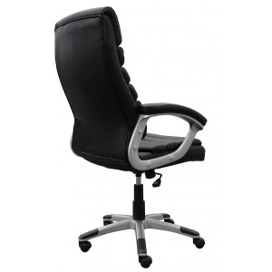 Silla de Oficina VALENCIA en Piel color Negro