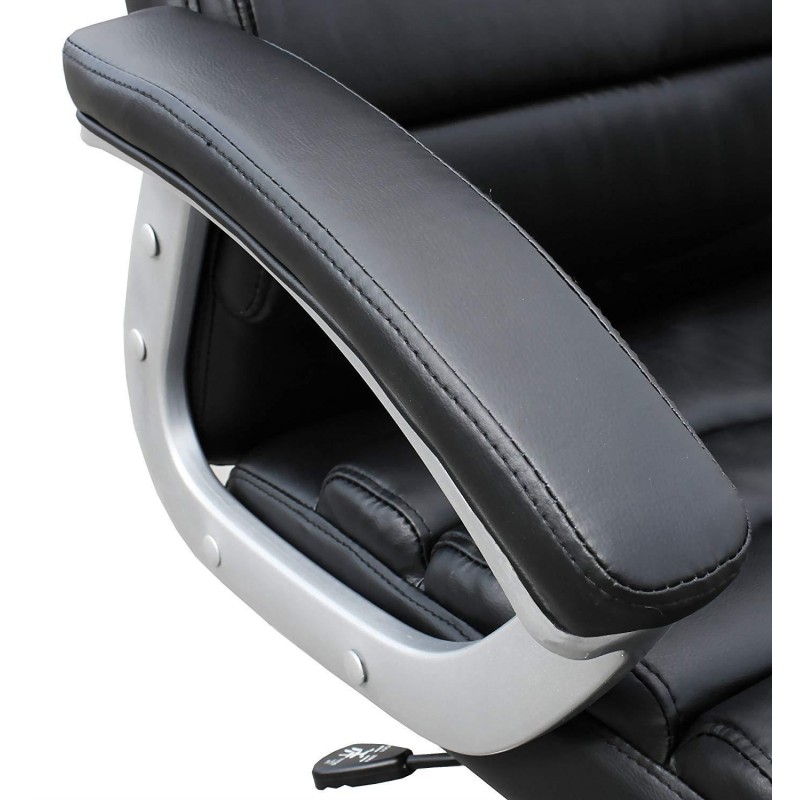 Silla de Oficina VALENCIA en Piel color Negro