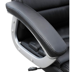Silla de Oficina VALENCIA en Piel color Negro