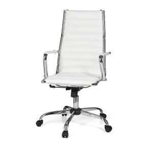 Silla de oficina GREF con respaldo alto en color negro