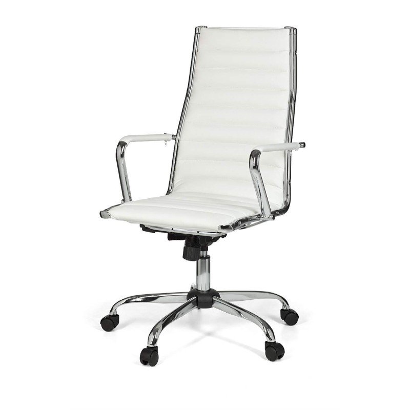 Silla de oficina GREF con respaldo alto en color negro