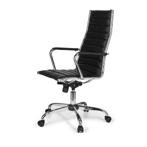 Silla de oficina GREF con respaldo alto en color negro