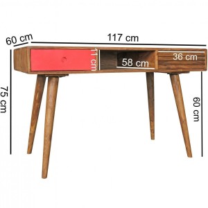 Mesa de Escritorio REPANG, superficie en madera, 117x60x75 cm