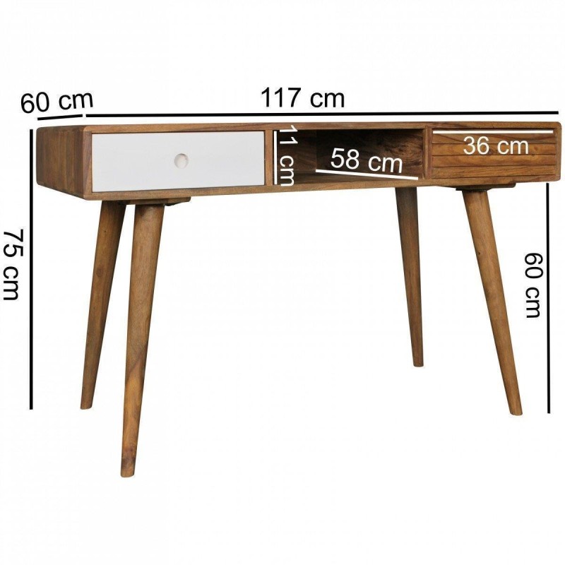 Mesa de Escritorio REPANG, superficie en madera, 117x60x75 cm