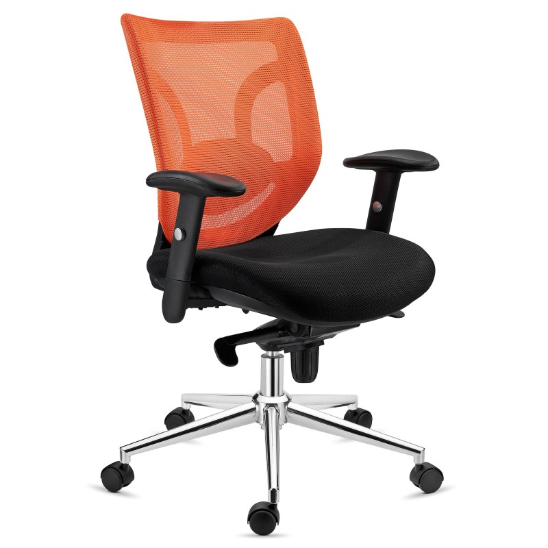 Silla de Oficina Ergonomica, LAMBO, soporte lumbar, en negro
