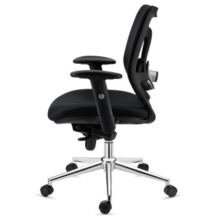 Silla de Oficina Ergonomica, LAMBO, soporte lumbar, en negro 2