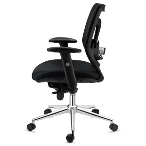 Silla de Oficina Ergonomica, LAMBO, soporte lumbar, en negro