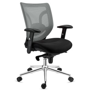 Silla de Oficina Ergonomica, LAMBO, soporte lumbar, en negro