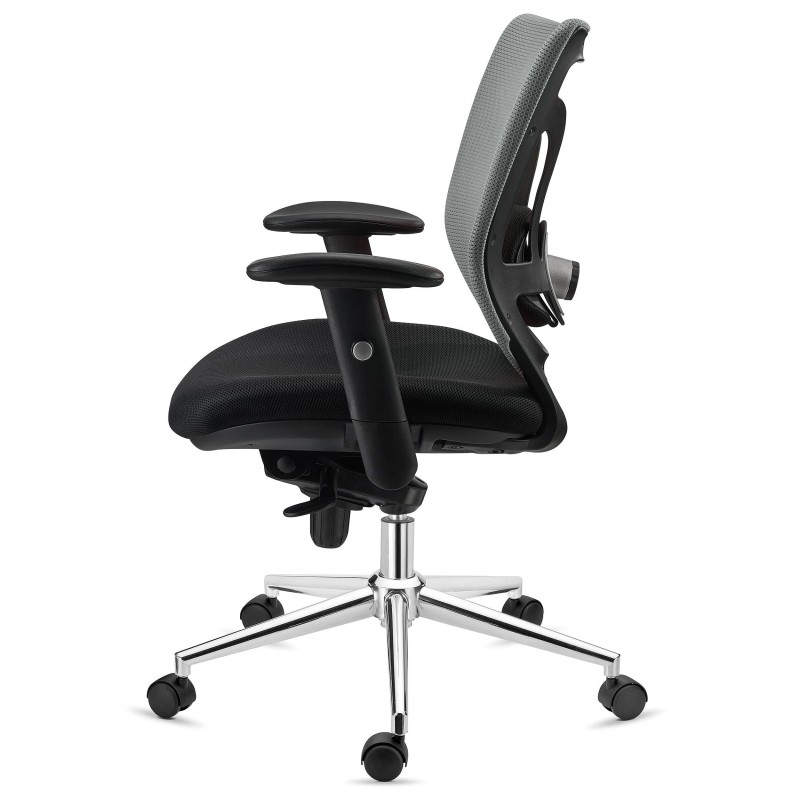 Silla de Oficina Ergonomica, LAMBO, soporte lumbar, en negro