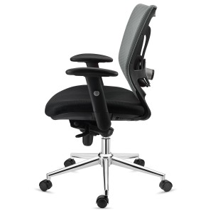 Silla de Oficina Ergonomica, LAMBO, soporte lumbar, en negro
