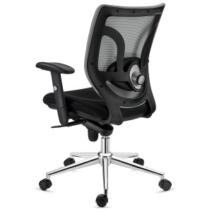 Silla de Oficina Ergonomica, LAMBO, soporte lumbar, en negro