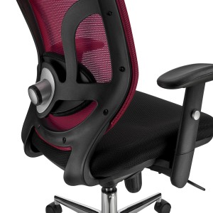 Silla de Oficina Ergonomica, LAMBO, soporte lumbar, en negro