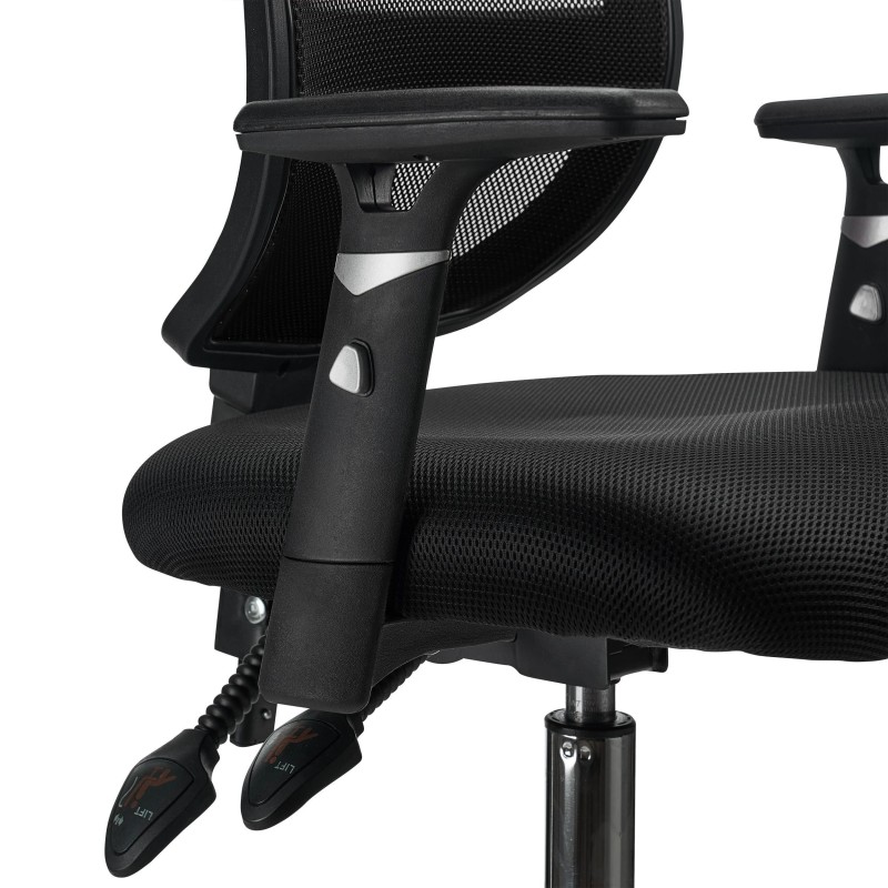 Silla de Oficina DINAMIC, robusta y ajustable, negro