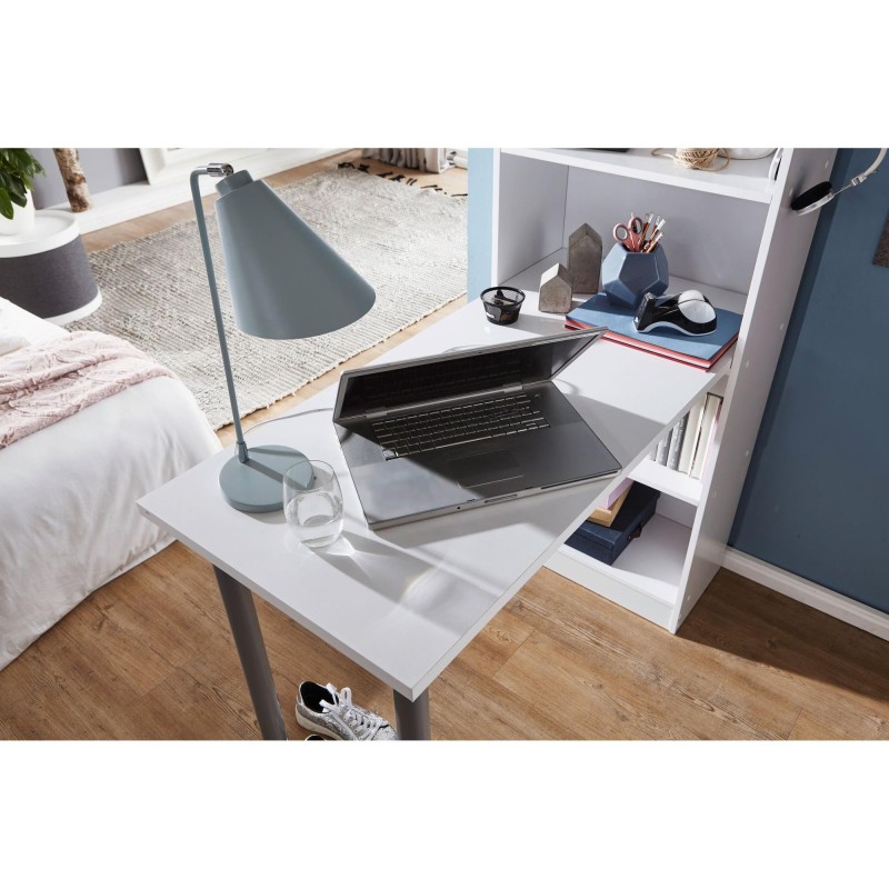 Mesa de ordenador NIKO en madera color Blanco