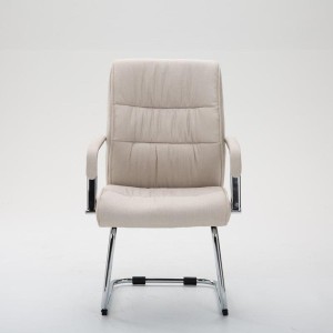Silla de confidente HILBER TELA, estructura metálica, en color negro