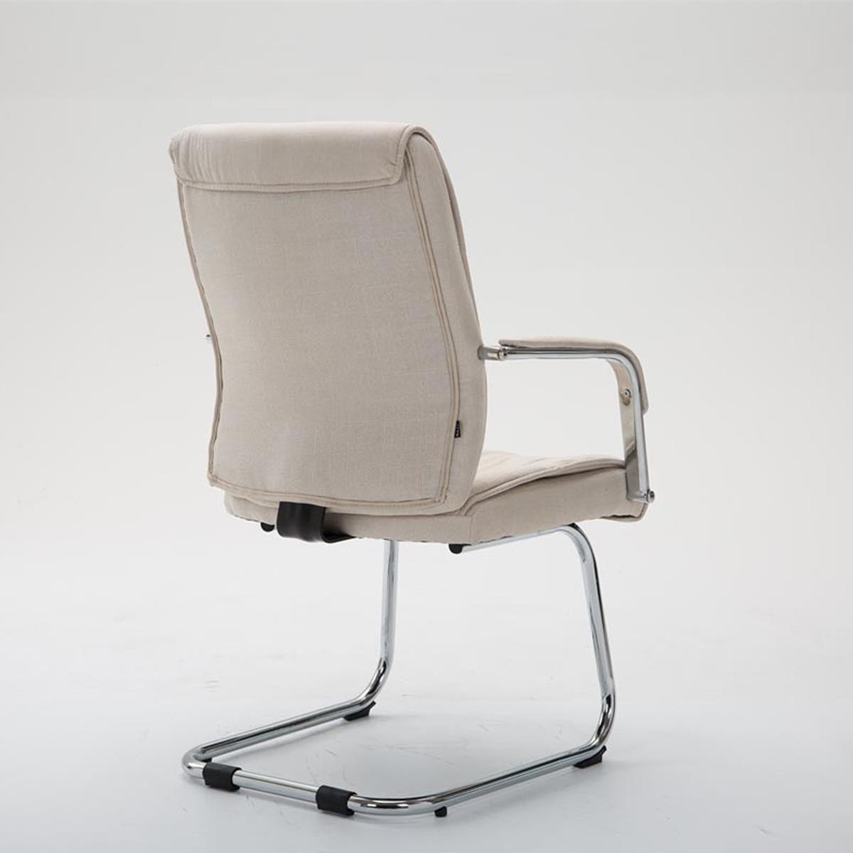 Silla de Confidente HIBER TELA, estructura metálica, reposabrazos, acolchada en color Negro
