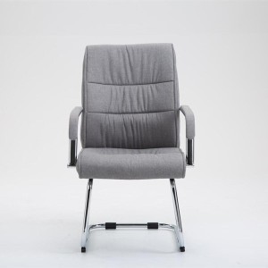 Silla de confidente HILBER TELA, estructura metálica, en color negro