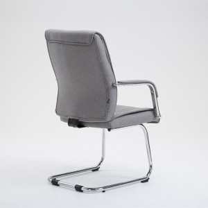 Silla de confidente HILBER TELA, estructura metálica, en color negro