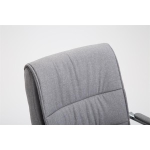 Silla de confidente HILBER TELA, estructura metálica, en color negro
